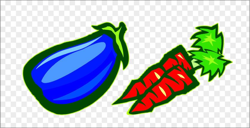 Eggplant Carrot Logo Illustration PNG