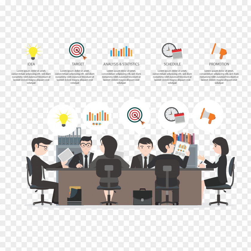Meeting Illustration Management Template Microsoft PowerPoint Digital Marketing Business PNG