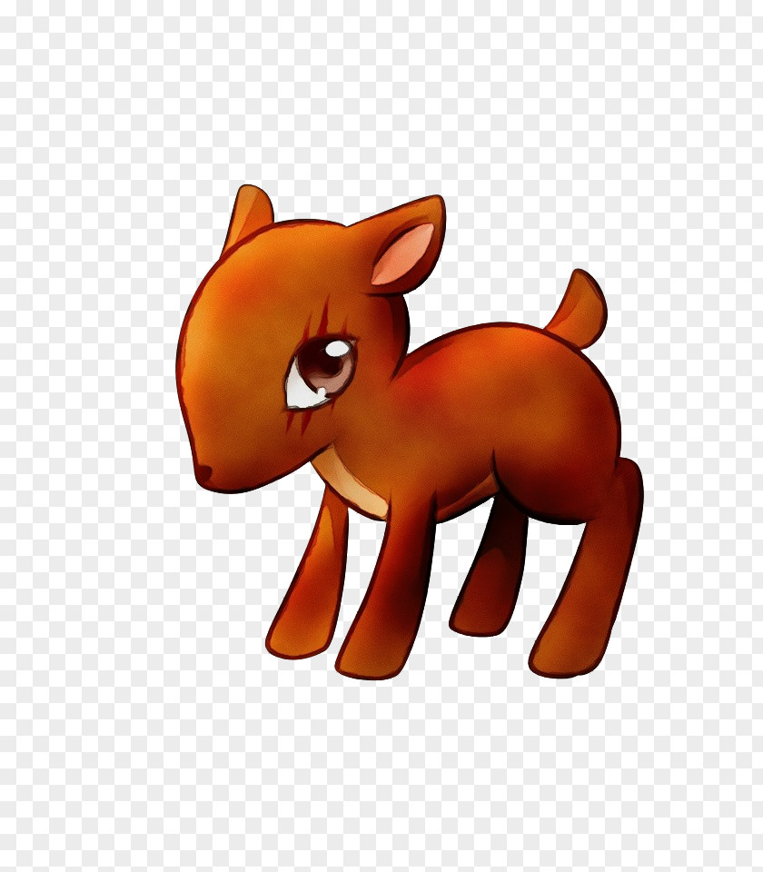 Pony Fox Watercolor Animal PNG