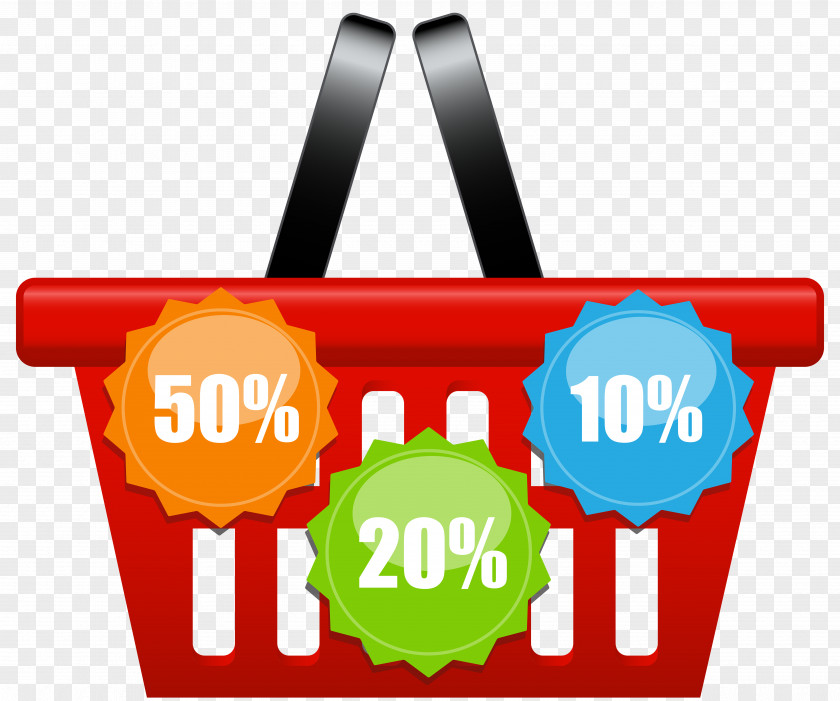 Shopping Basket With Discount Icons Clip Art Image Cart PNG
