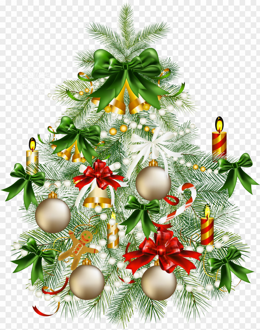 Transparent Snowy Christmas Tree With Clip Art PNG