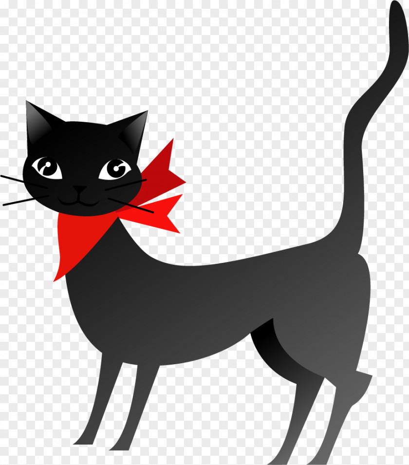 Vector Cartoon Cat Black Kitten Whiskers Hello Kitty PNG