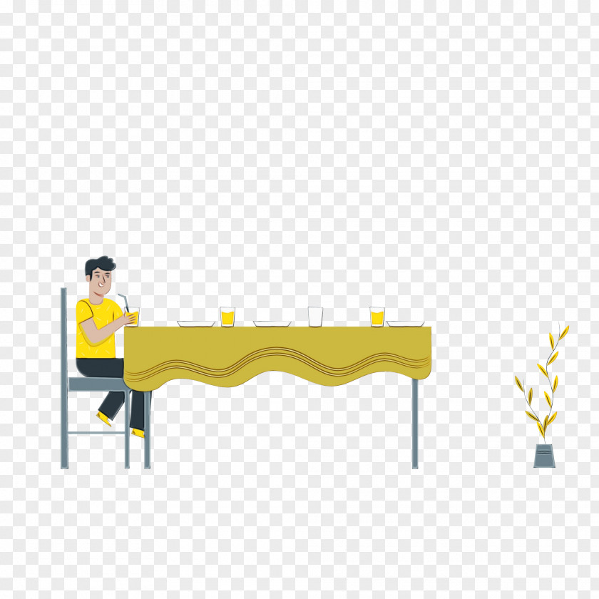 Yellow Line Meter Cartoon Furniture PNG