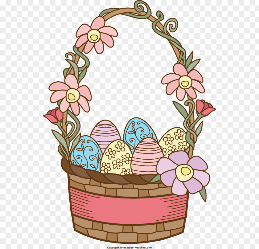 Easter Basket Bunny Clip Art PNG