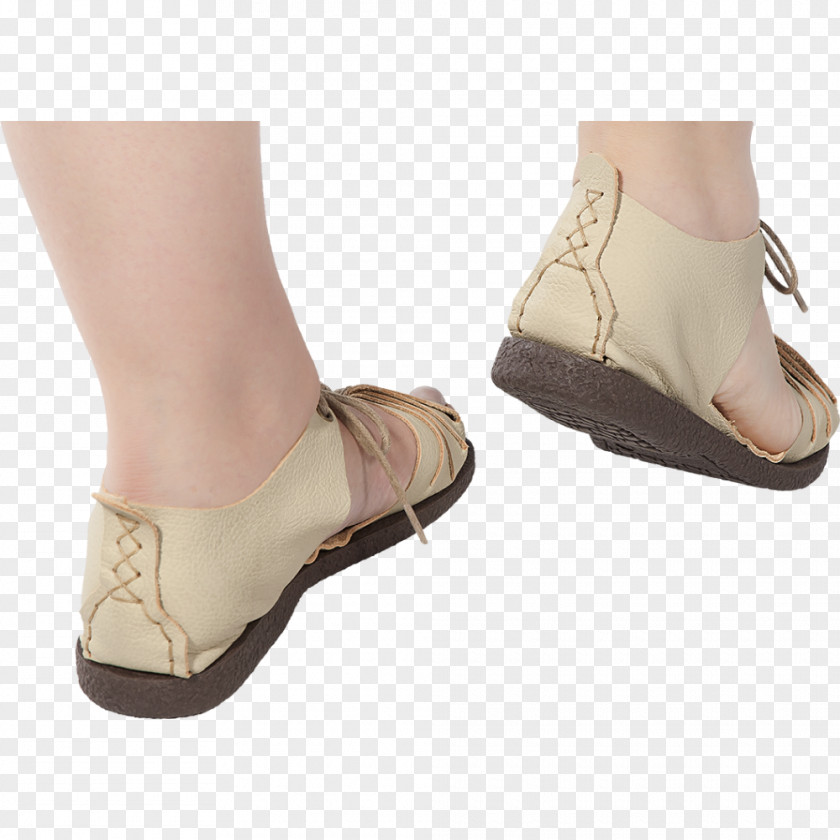 Sandal Ankle High-heeled Shoe Capone Bege PNG