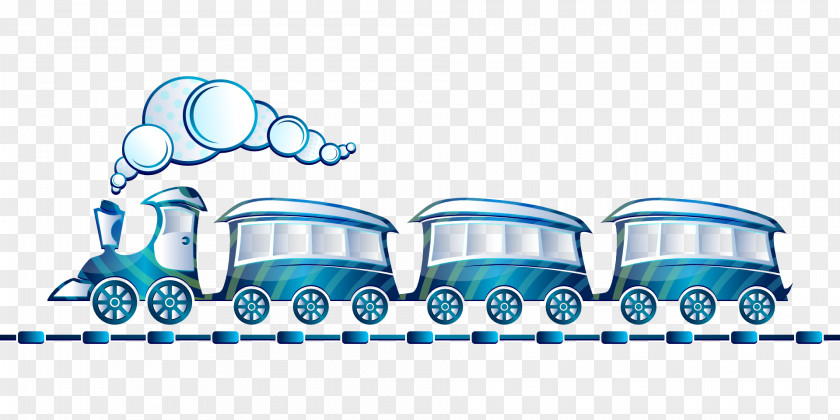 Blue Dream Train Rail Transport Clip Art PNG