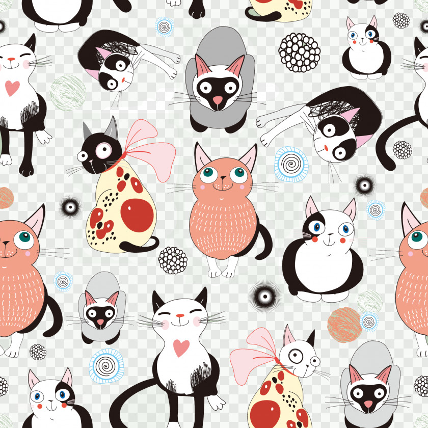 Japanese Cartoon Cat Background Wallpaper PNG