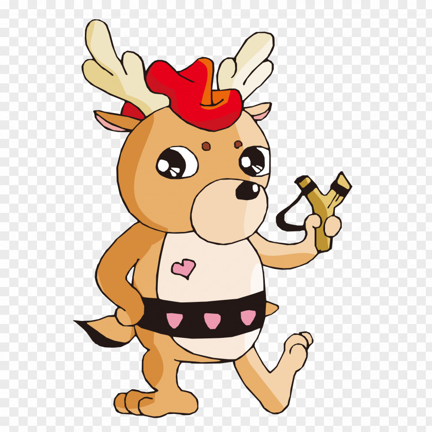 Kids Play Slingshot Deer U60f3u50cfu4e2du7684u52d5u7269 Animal Cartoon PNG