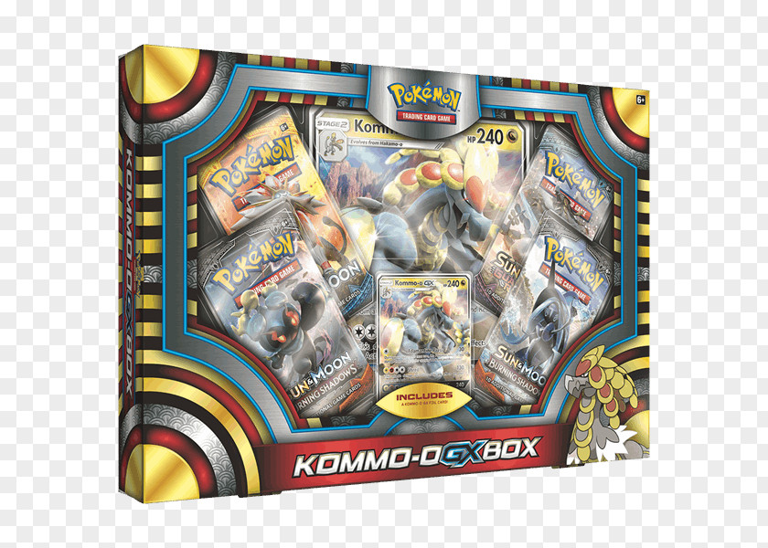 Pokemon Kommo-O GX Box Collectible Card Game Gx Set Kommo-O-GX Trading Cards PNG