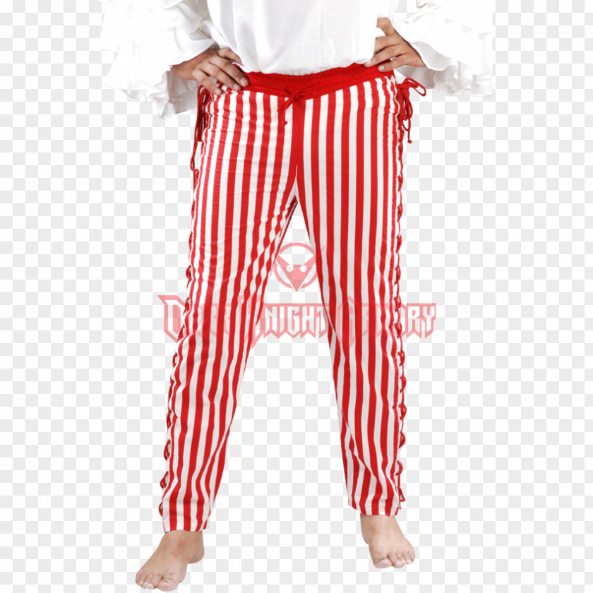 Striped Pants Waist Leggings Pajamas Costume PNG