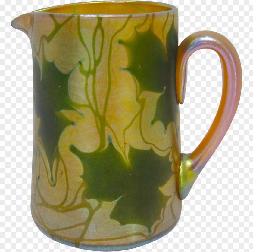 Vase Jug Pitcher Ceramic Favrile Glass PNG