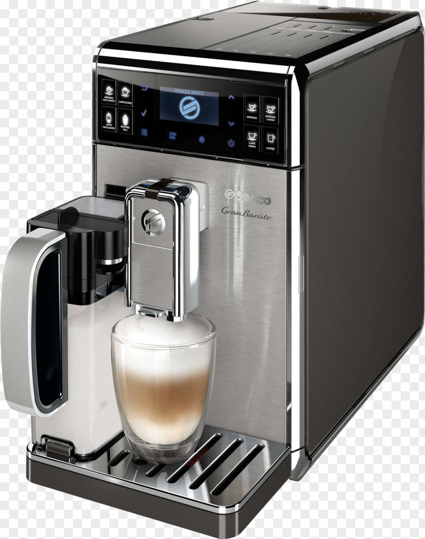 Automatic Coffee Machine With Cappuccinatore15 BarStainless Steel/anthracite Espresso MachinesCoffee Saeco GranBaristo Avanti HD8967 PNG