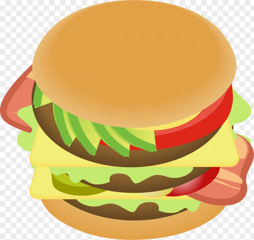Fast Food Hamburger Cheeseburger Veggie Burger Bacon PNG