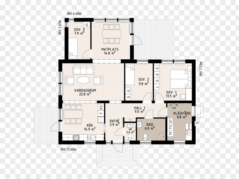 House SmålandsVillan Floor Plan Nybro Municipality PNG