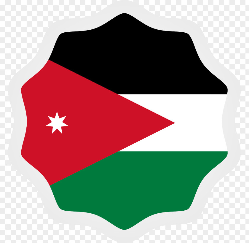 Jordan Flag Sticker Vector Illustration Of PNG