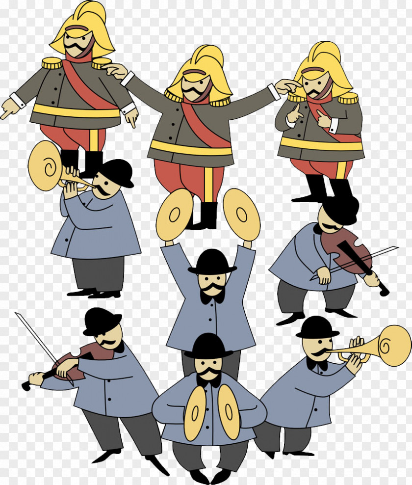 Military Band Playing Instruments Orchestra Musical Ensemble Conductor Clip Art PNG