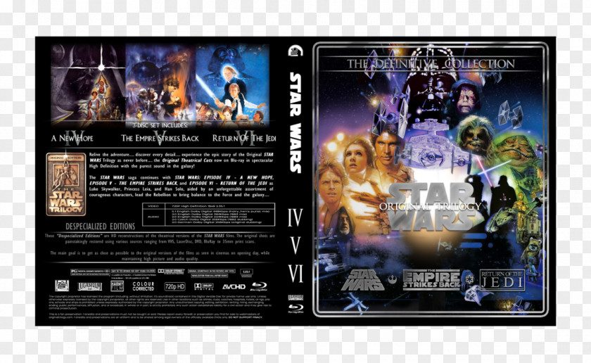 Psd Template Blu-ray Disc The Star Wars Trilogy Harmy's Despecialized Edition Film PNG