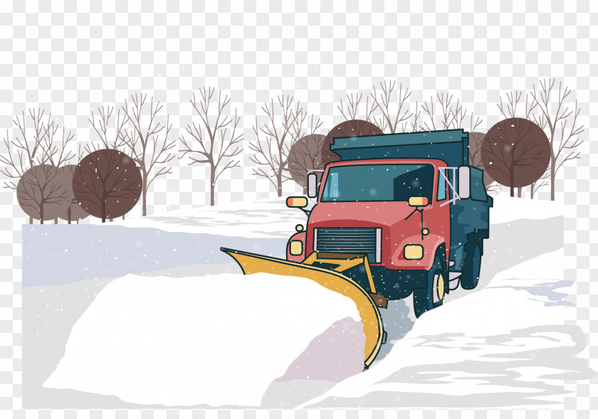 Snow Snowplow Vector Graphics Clip Art Image PNG