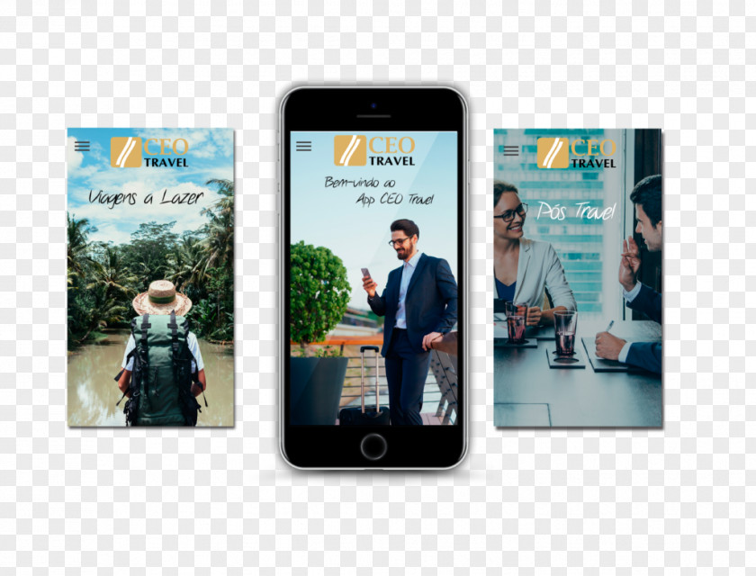 Website Mock Up Smartphone CEO Travel Agent Display Advertising PNG