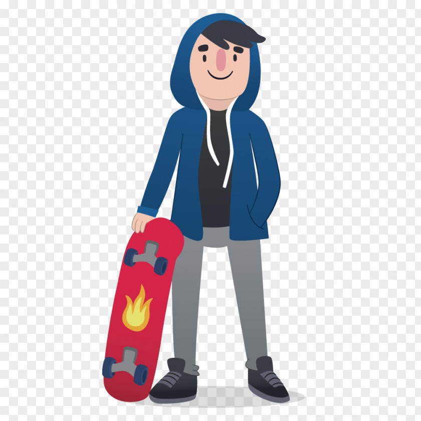 Boy Holding A Skateboard Euclidean Vector Adobe Illustrator PNG