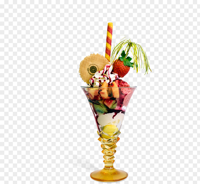 Fruity Cookies Sundae Cocktail Garnish Knickerbocker Glory Ice Cream Cones PNG