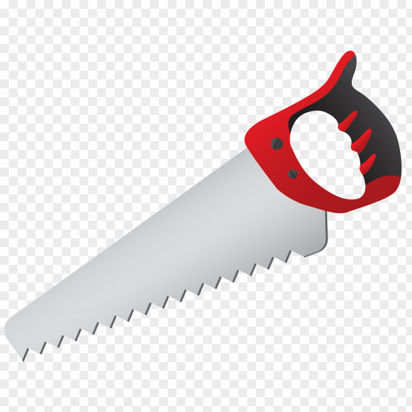 Metallic Red Chainsaw Tool Icon PNG