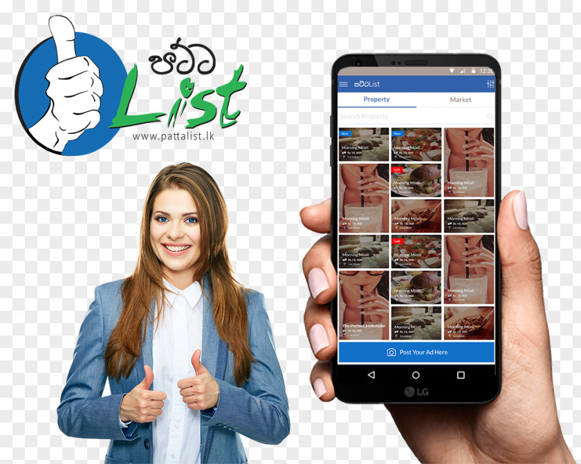 Real Estate Ads Smartphone Web Template System Design Page PNG