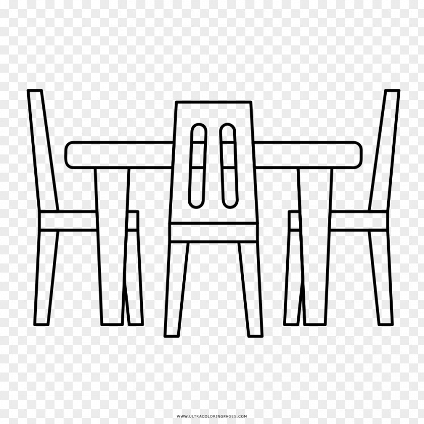 Table Black And White Drawing Dining Room Living PNG