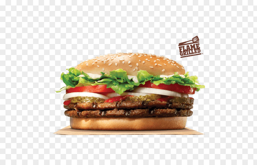 Burger King Whopper Hamburger Big Cheeseburger Fast Food PNG
