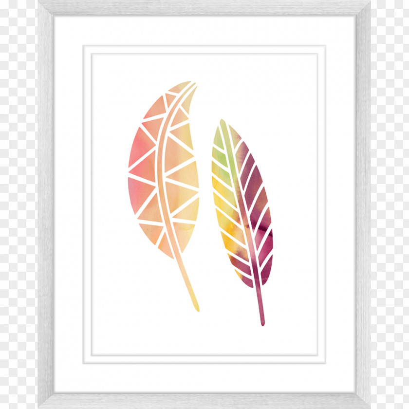 Leaf Watercolor Painting Printing Font PNG