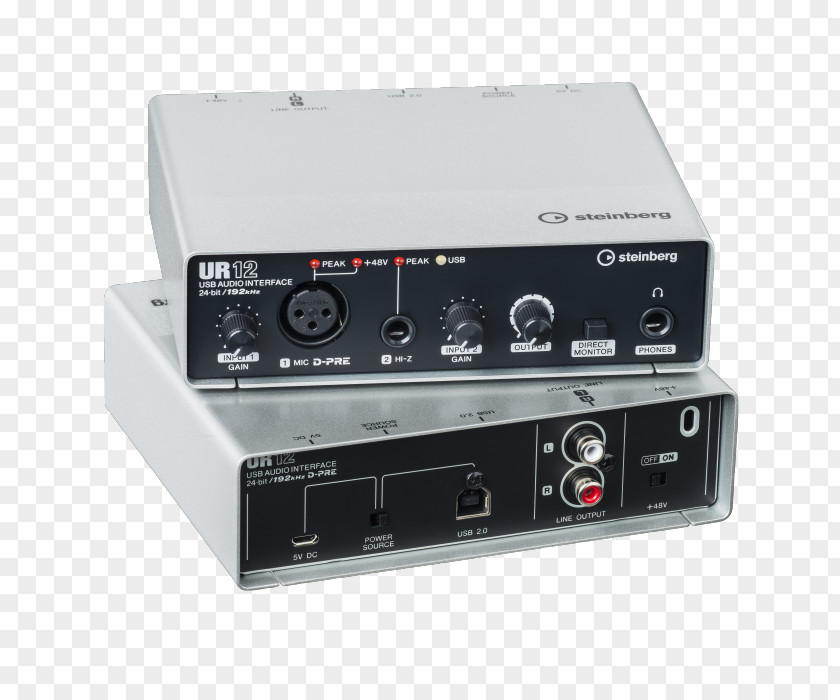 Microphone Digital Audio Steinberg Cubase Interface UR12 Incl. Software PNG