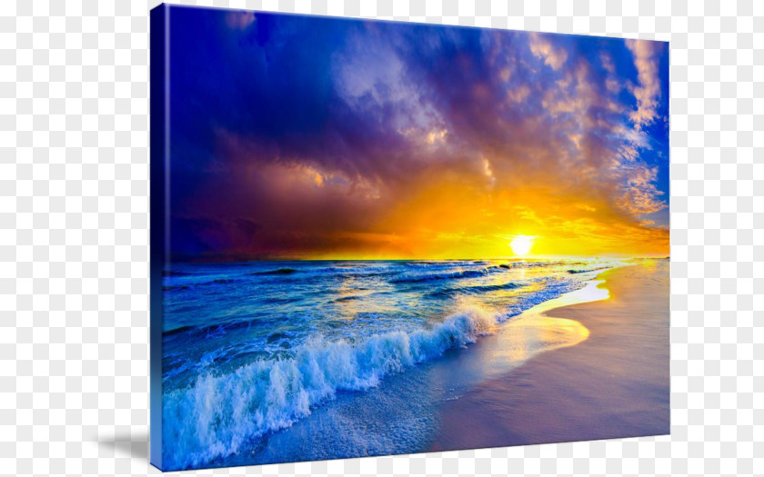 Sunset Flyer Painting Canvas Print Printing Gallery Wrap PNG