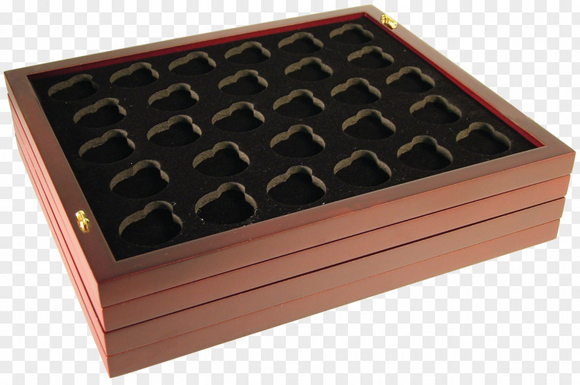 Box Wooden Display Case Coin Capsule PNG