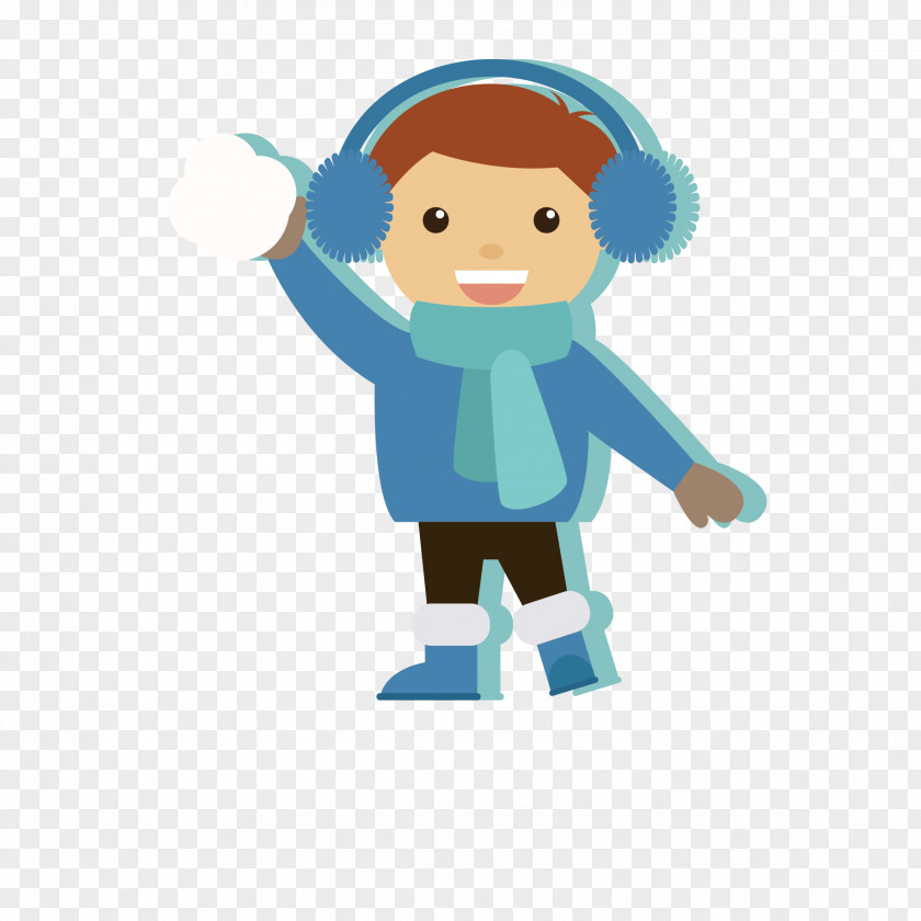 Boy Vector Child Winter PNG