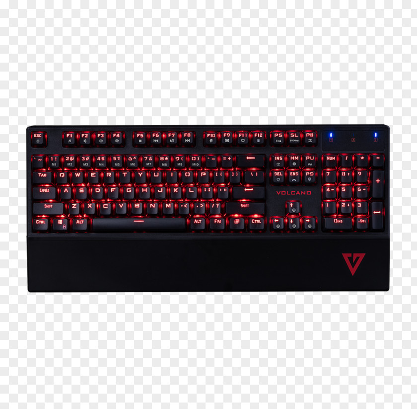 Keyboard Computer MODECOM Volcano Gamer Mechanical Gaming Black ModeCom Hammer US Keypad PNG