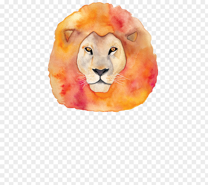 Lion Watercolor Painting PNG