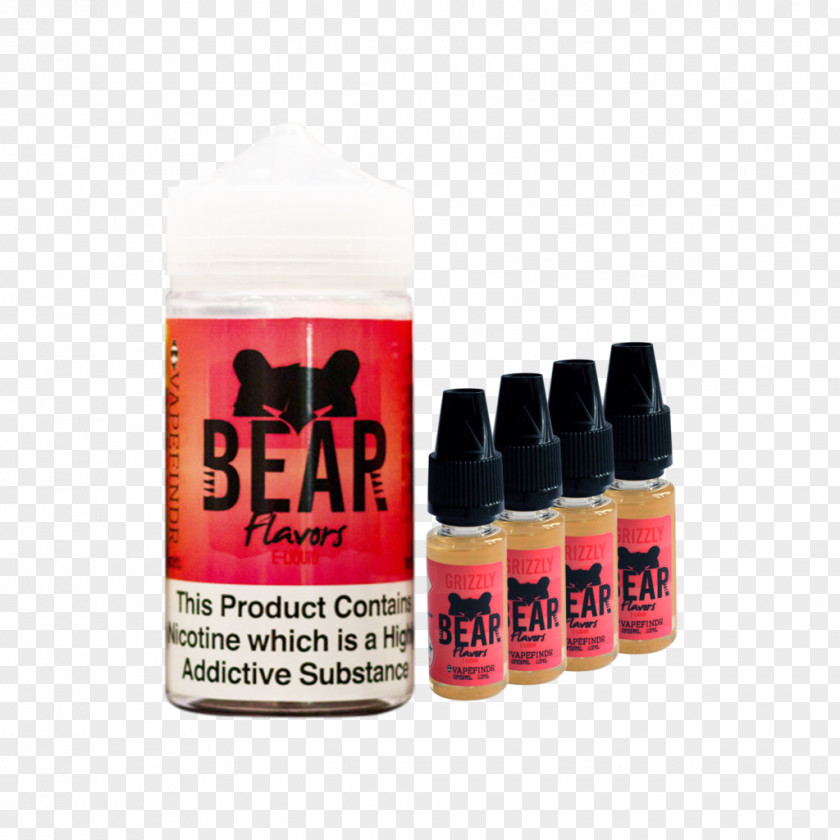Bear Grizzly Electronic Cigarette Aerosol And Liquid Flavor PNG