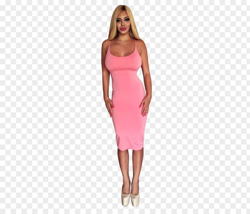 Dress Shoulder Cocktail Pink M PNG