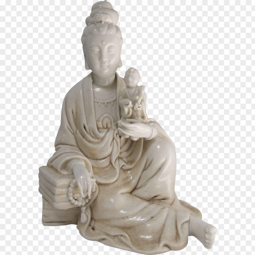 Buddhism Guanyin Dehua Porcelain Buddhist Art PNG