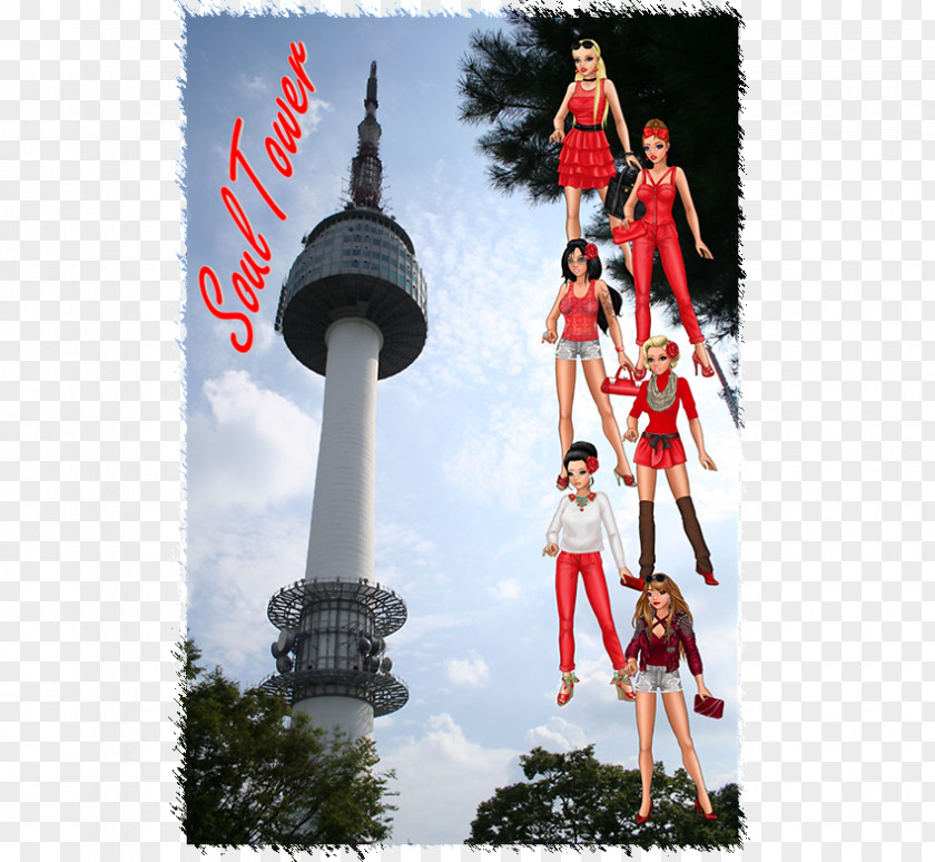 Painting Seoul Tower Architecture Sculpture PNG