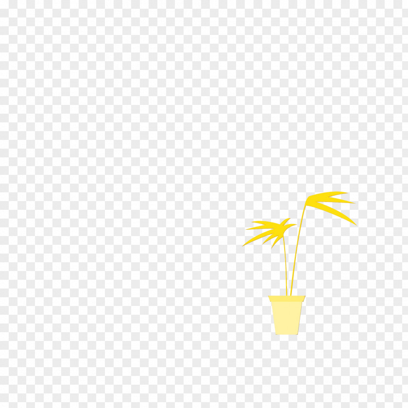 Yellow Plants Line Tree Font PNG