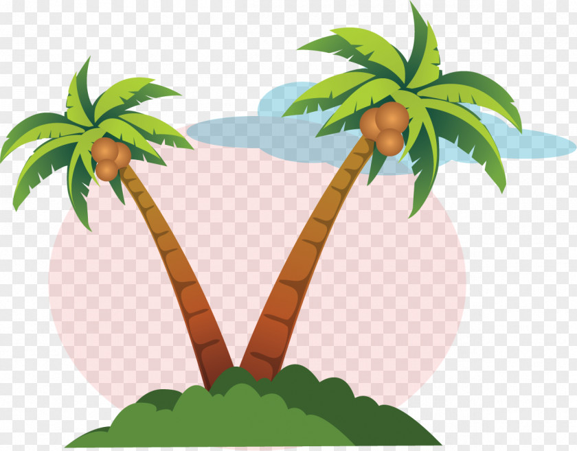 Coconut Tree Layers Clip Art PNG