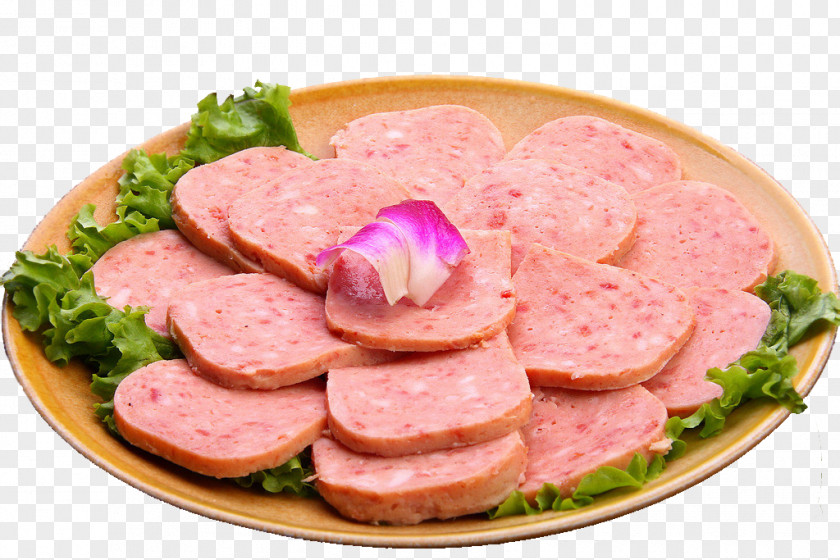 Creative Circular Ham Halal Hot Pot Pork Lunch Meat Spam PNG