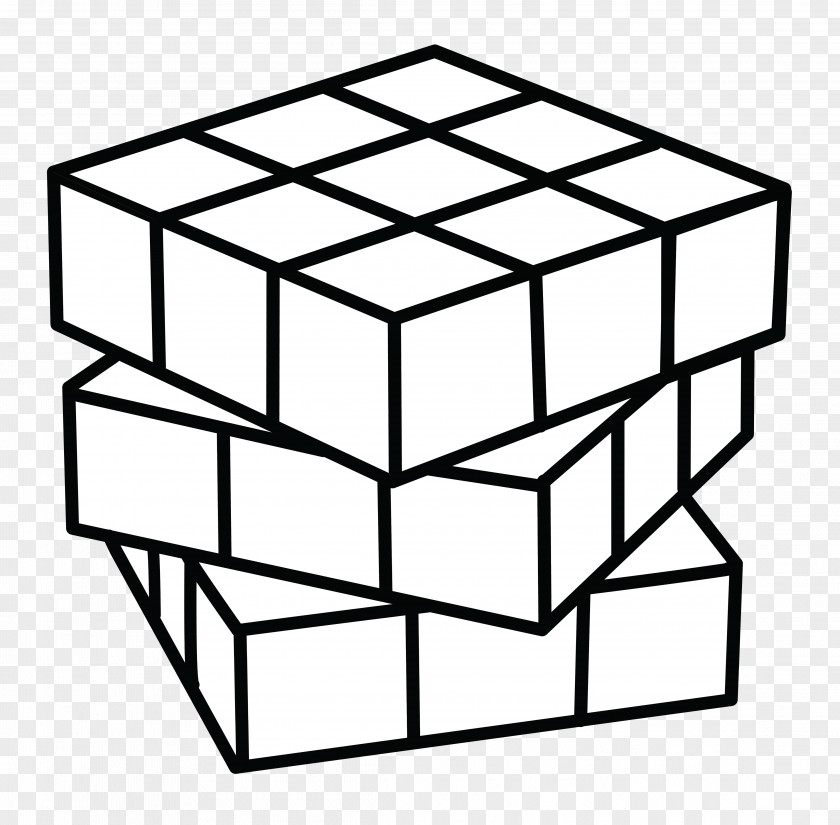 Cube Coloring Book Rubik's Drawing PNG