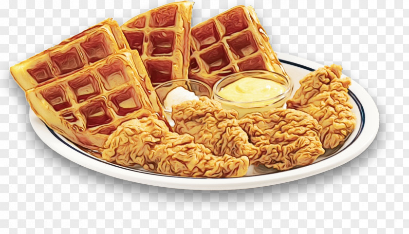 Junk Food Snack Dish Cuisine Meal Belgian Waffle PNG