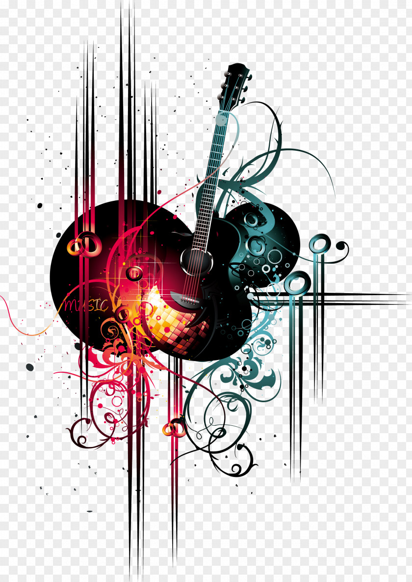 Guitar Bar Music Microphone PNG Microphone, Ktv karaoke bar maiba guitar elements, black and red HD clipart PNG