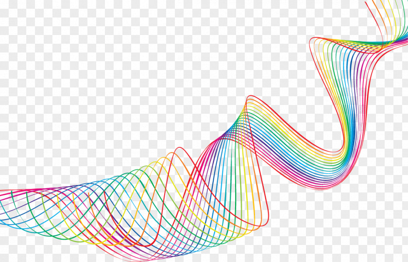 Colorful Abstract Geometric Curve Lines Line Geometry Abstraction PNG