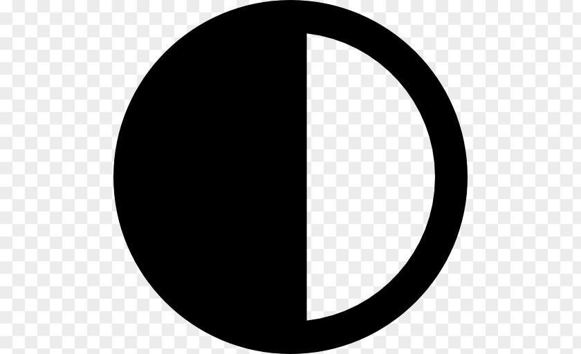 Contrasts Monochrome Photography Circle Symbol Crescent PNG