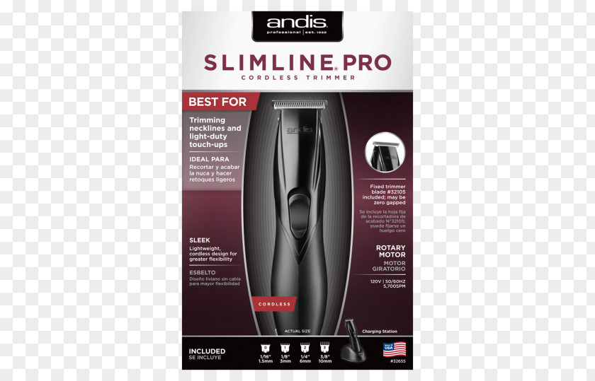 Hair Trimmer Clipper Comb Andis Slimline Pro 32400 32655 PNG