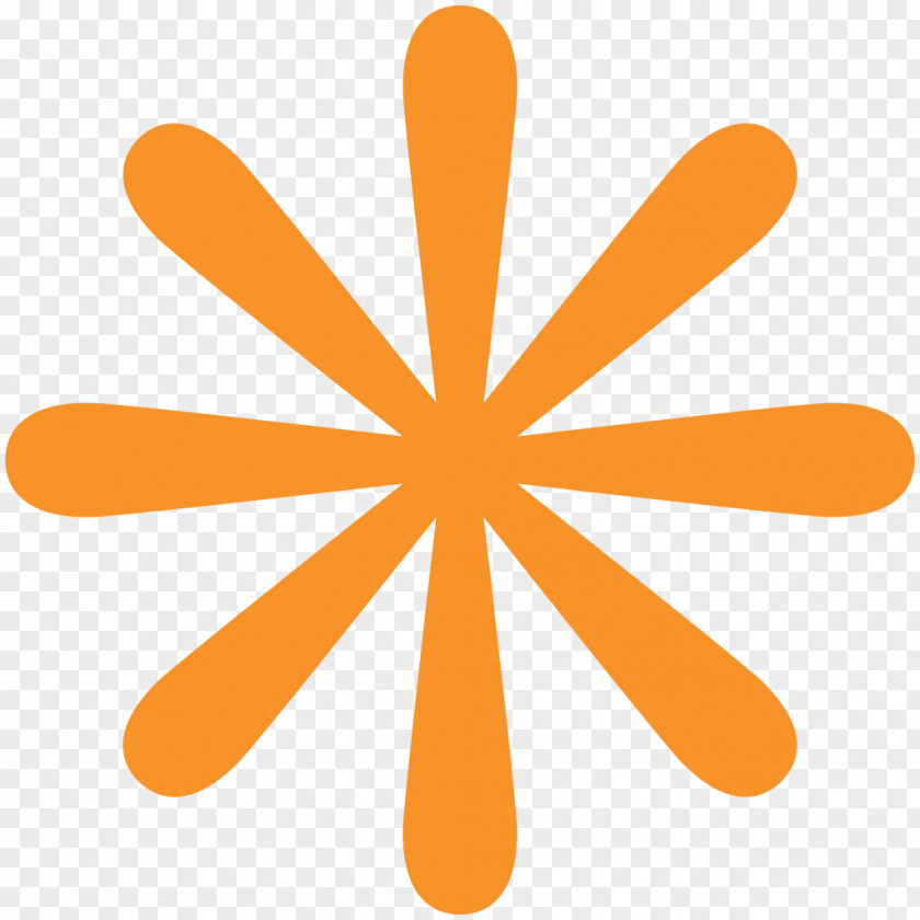 Orange Emoji Asterisk Symbol PNG